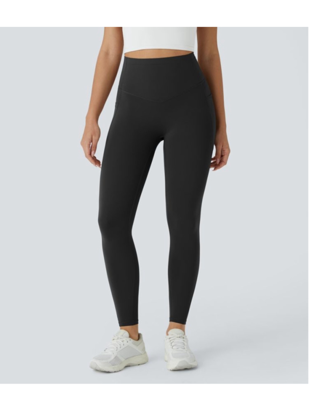 Halara UltraSculpt High Waisted Butt Lifting Tummy Control Black 7/8 Leggings M